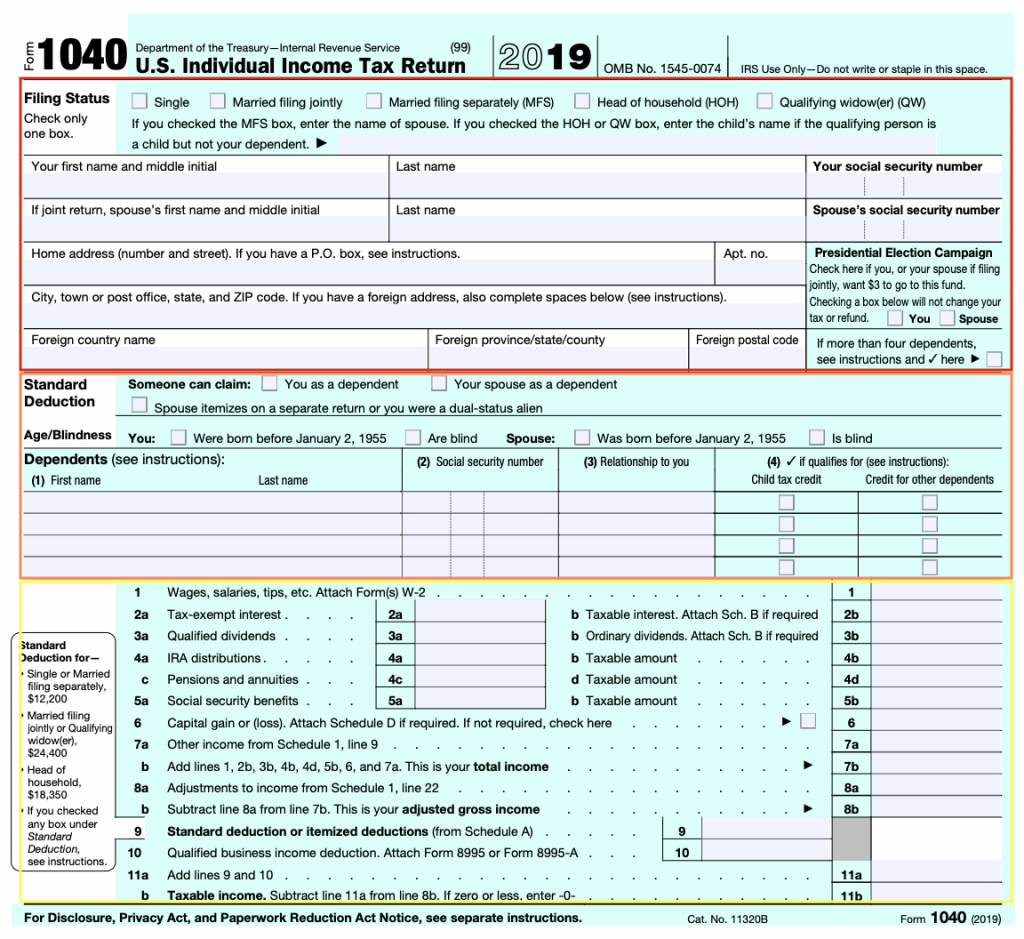 IRS Form 1040, Page 1